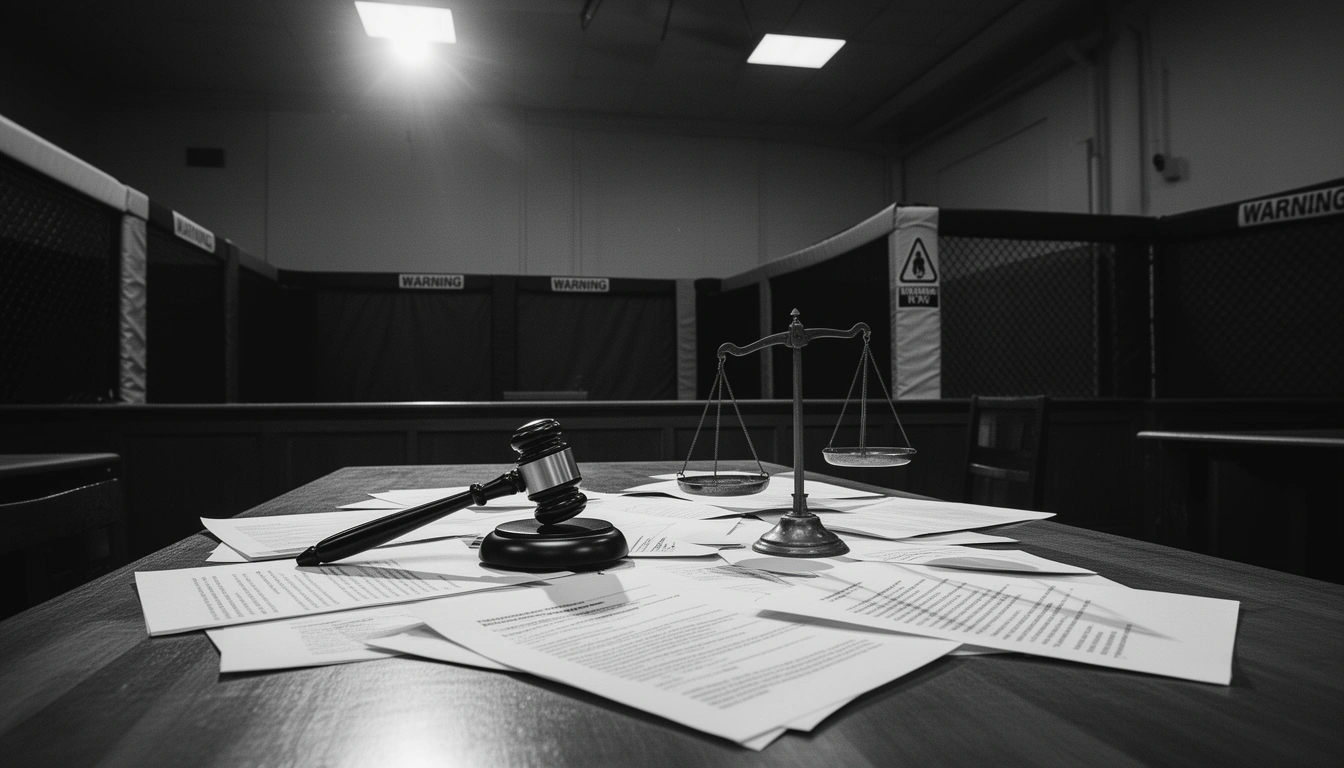 Adriana Chechik TwitchCon lawsuit — gavel and legal documents representing the foam pit injury premises liability case