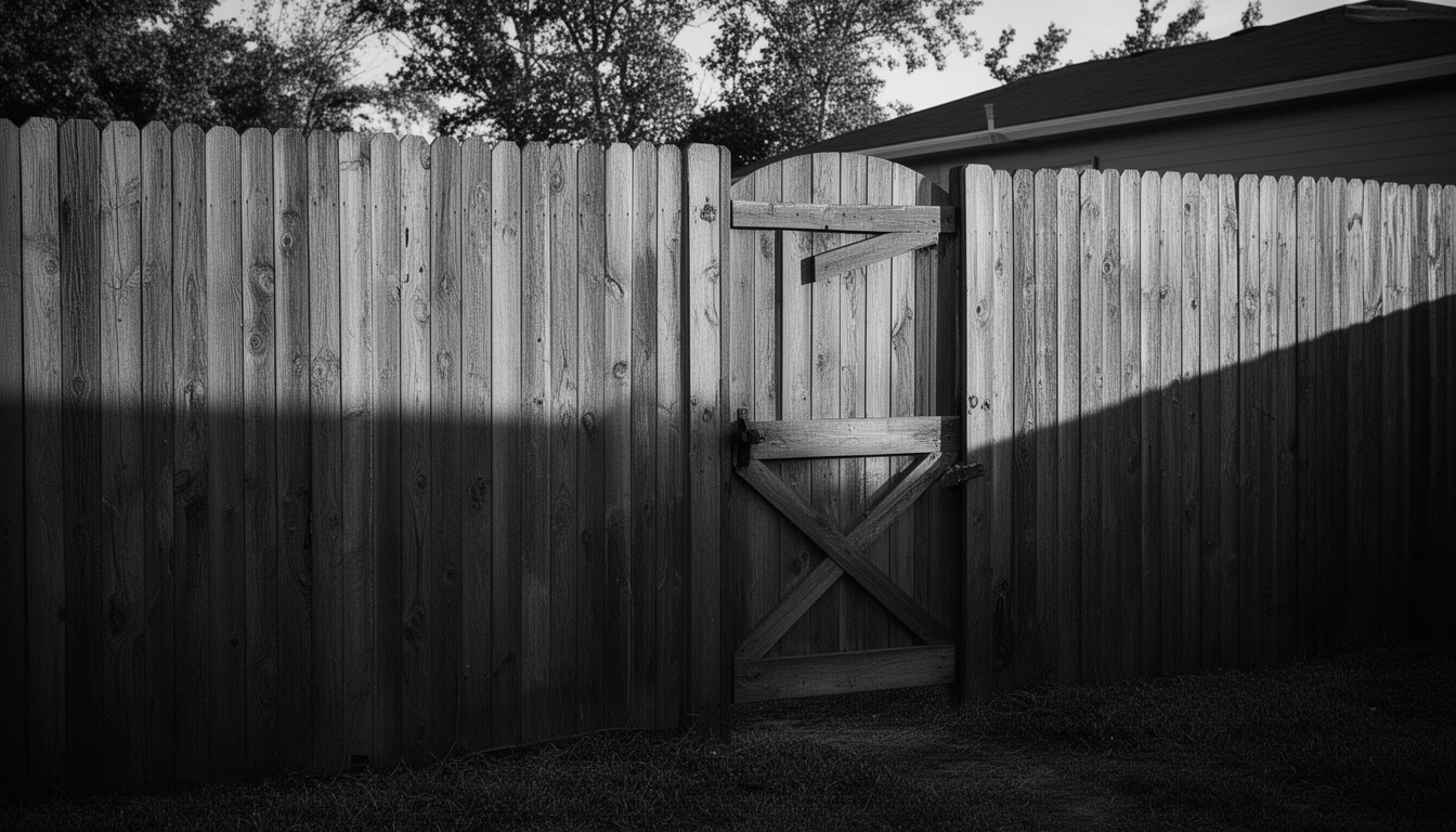 Backyard fence and gate representing a dog bite lawsuit and property liability